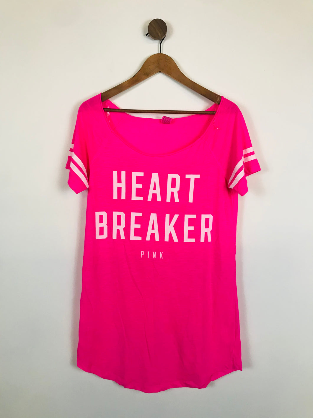 PINK Women's Heart Breaker Night Dress Oversized T-Shirt | XS UK6-8 | Pink