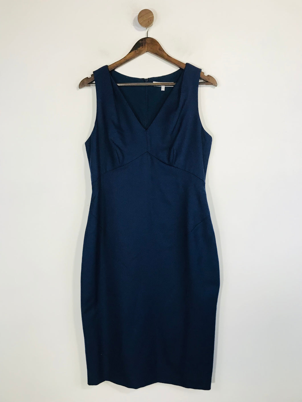 L.K. Bennett Women's Wool Smart Sheath Dress | UK14 | Blue
