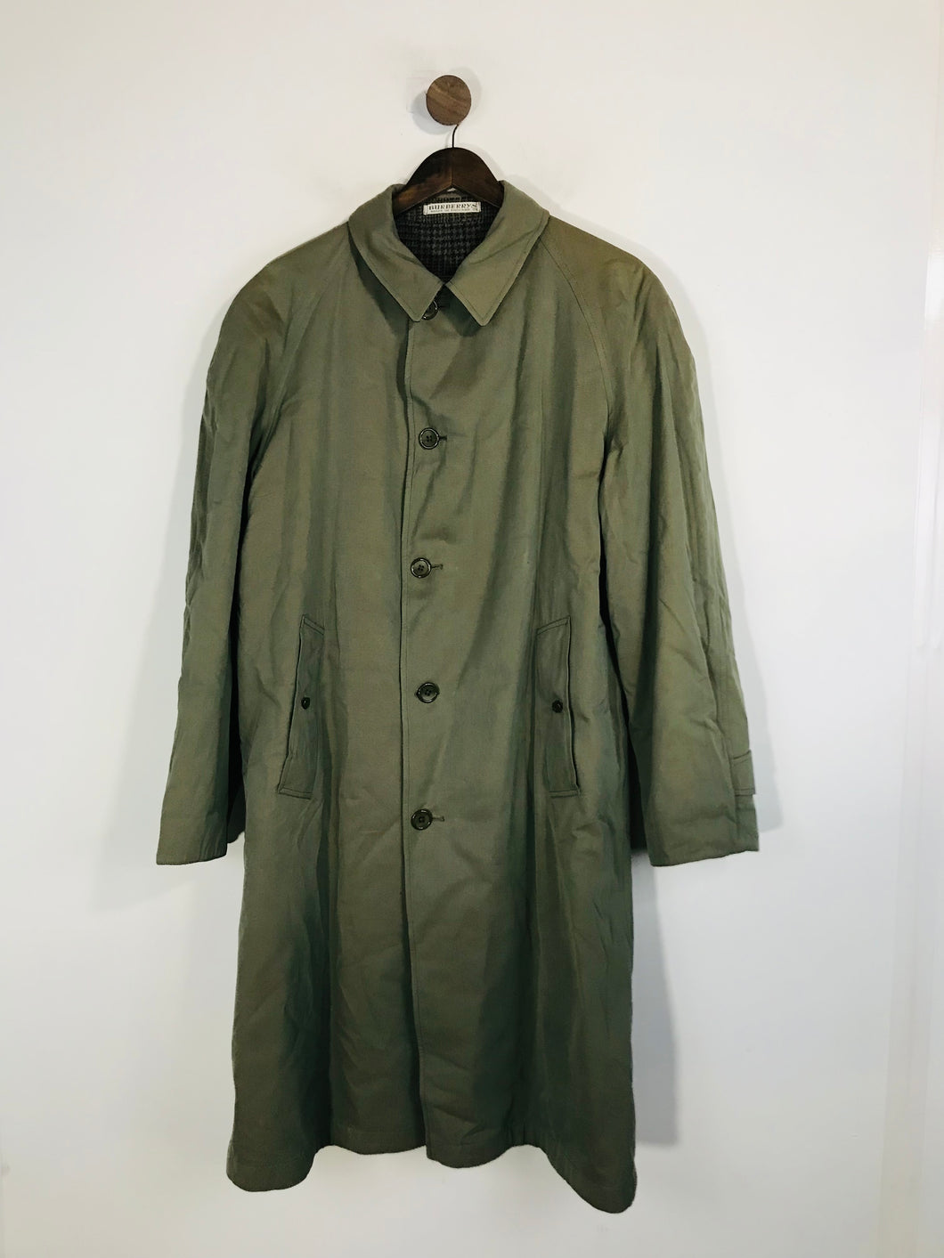 Burberrys Men's Vintage Trench Coat Overcoat | 38 | Green