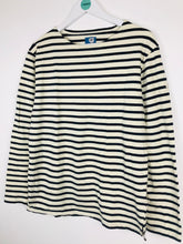 Load image into Gallery viewer, Mousqueton Womens Long Sleeve Stripe Top | UK12 | Navy and Cream
