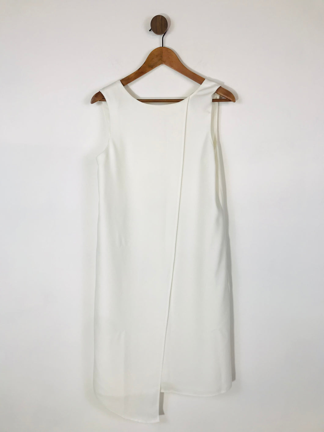 Pied A Terre Women's Asymmetrical Sleeveless Shift Dress | UK10 | White