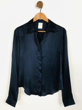 Load image into Gallery viewer, Max Mara Women&#39;s Silk Button-Up Shirt | UK12 | Blue
