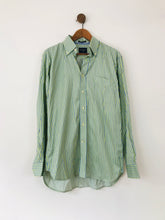 Load image into Gallery viewer, Hackett Men&#39;s Striped Button-Up Shirt | L | Green

