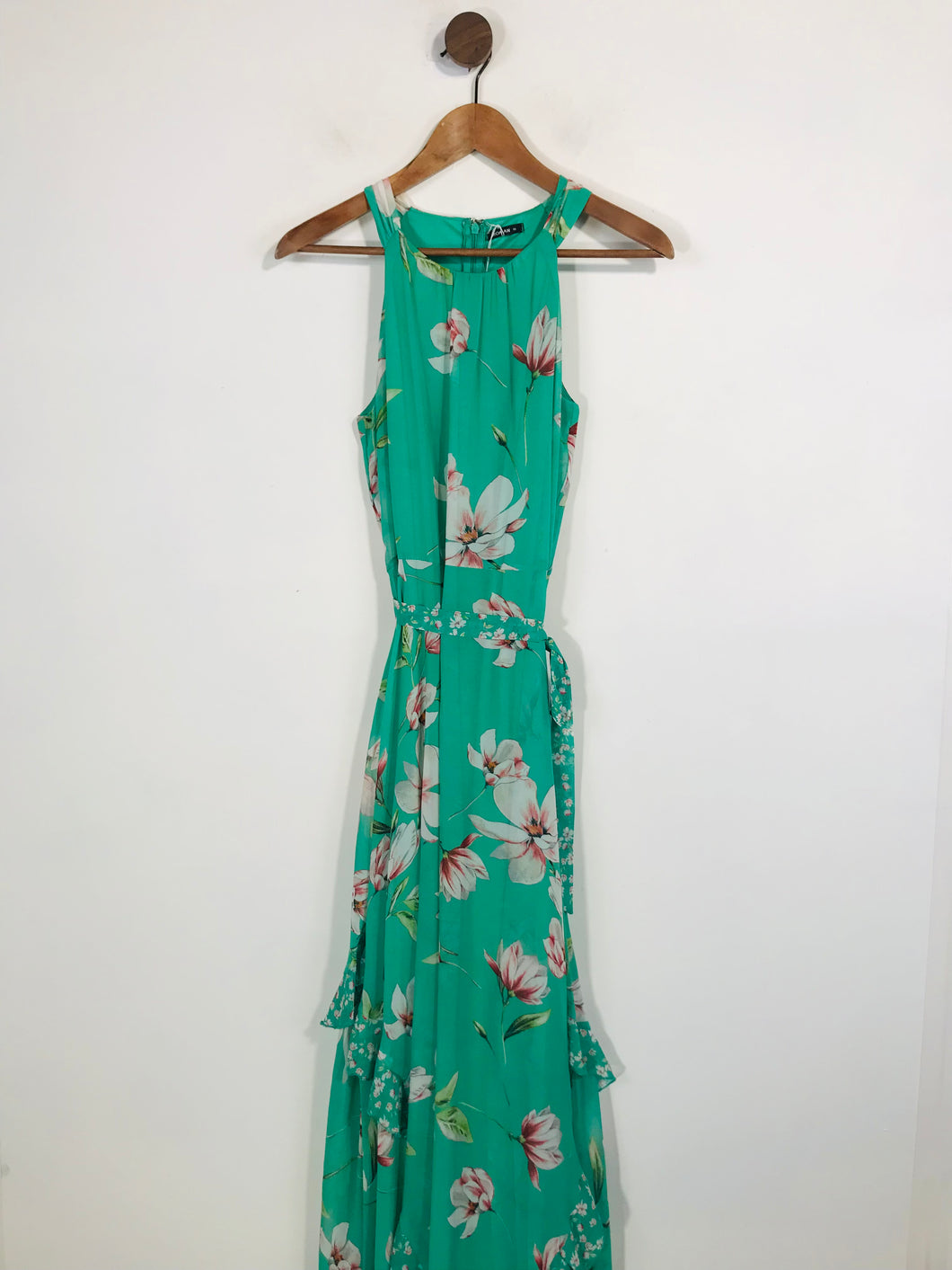 Roman Women's Floral Pleated Maxi Dress | UK10 | Green