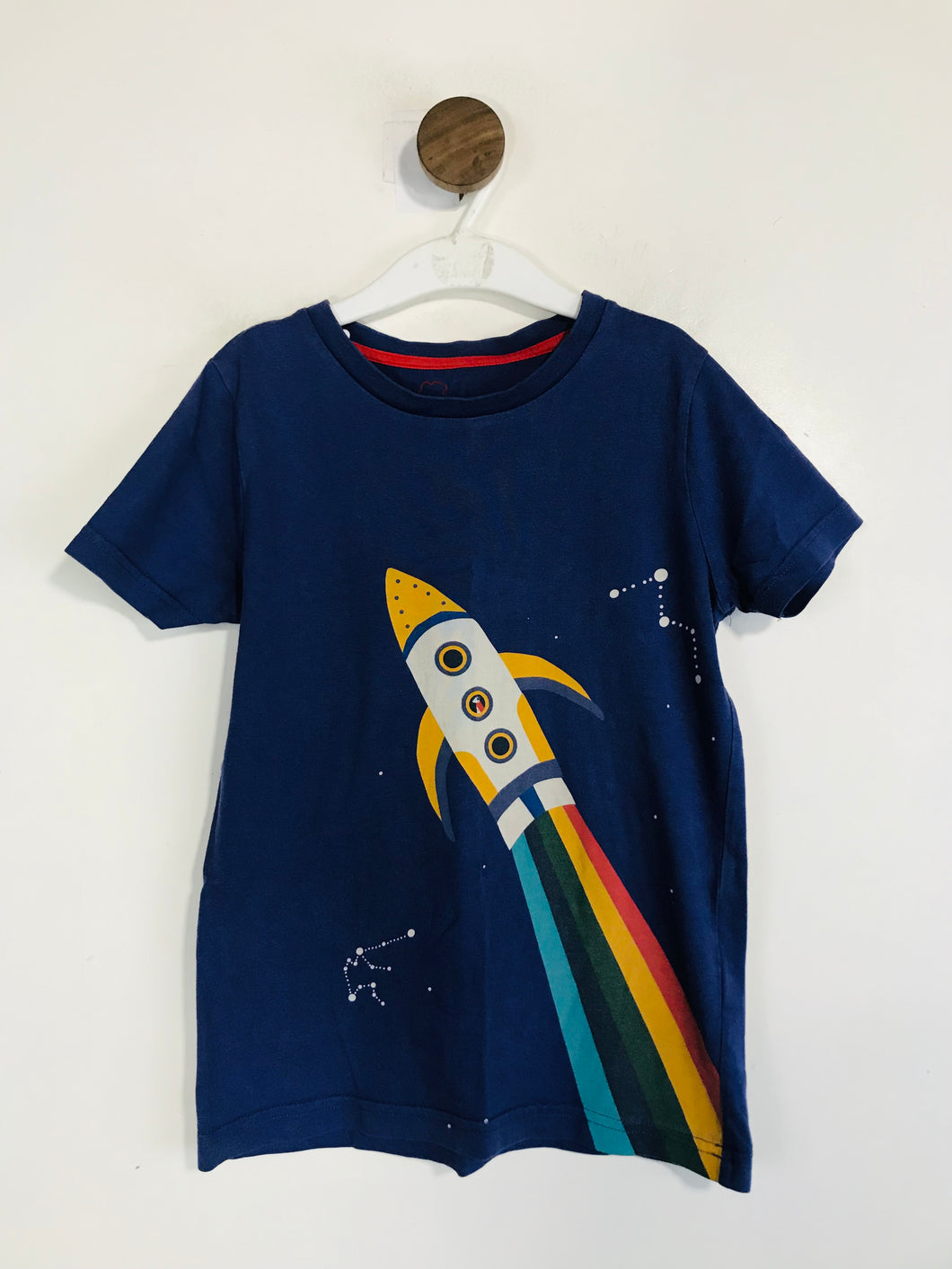 Mini Boden Kid's Cotton Rocket T-Shirt | 5-6 Years | Blue