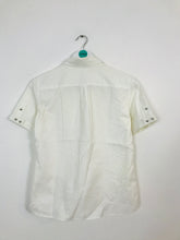 Load image into Gallery viewer, Balenciaga Women’s Button-Up Collared Shirt | 38 UK6 | White
