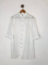 Load image into Gallery viewer, El Corte Ingles Women&#39;s Linen Lightweight Button-Up Shirt | XS UK6-8 | White
