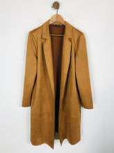Load image into Gallery viewer, Zara Women&#39;s Suede Overcoat Coat | L UK14 | Brown

