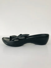 Load image into Gallery viewer, Robert Clergerie Women’s Star Strap Sandals Sliders | UK5 | Black
