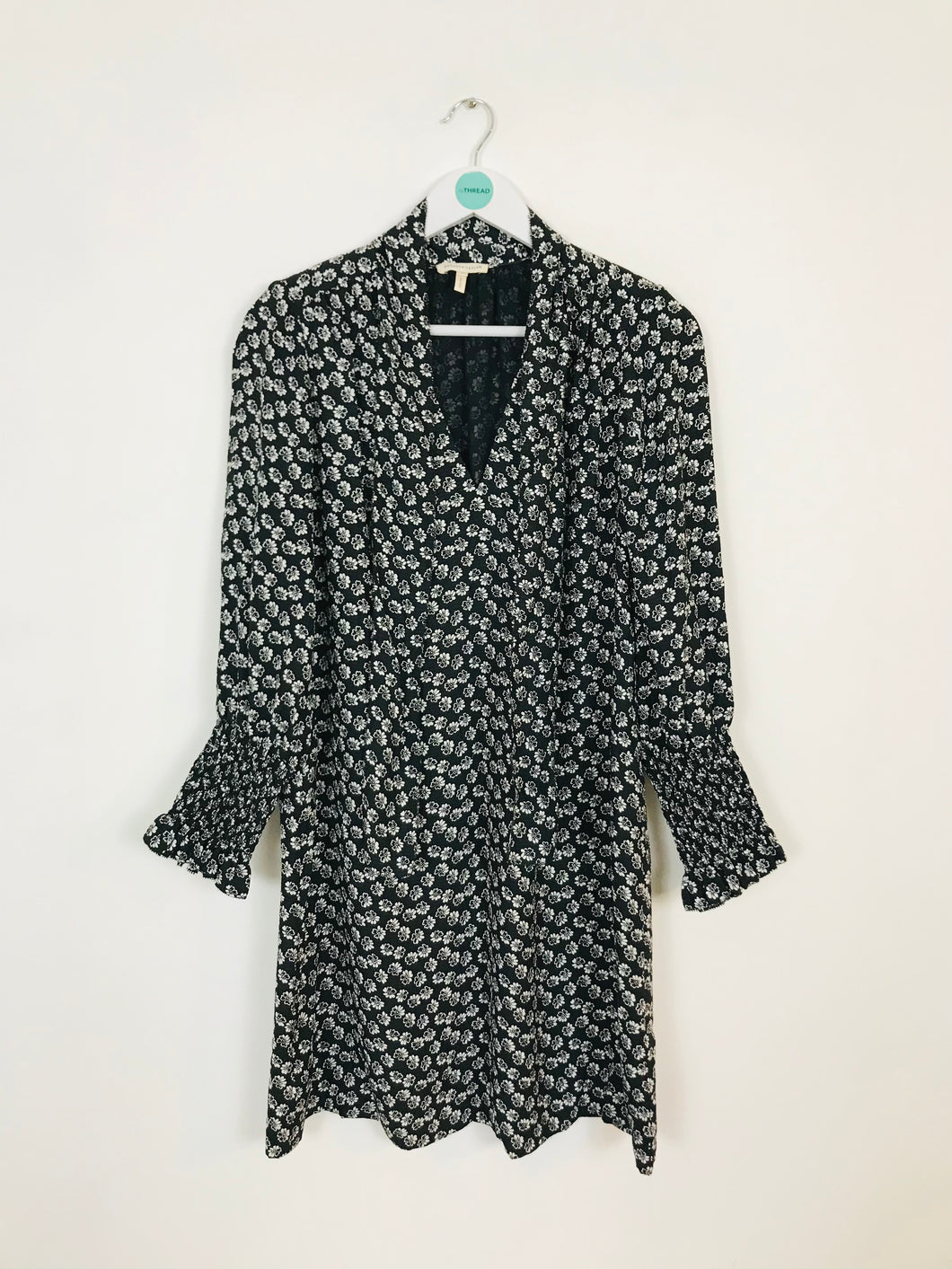 Rebecca Taylor Women’s Floral 100% Silk Shift Dress | UK8 | Black