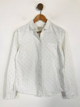 Load image into Gallery viewer, Jack Wills Women&#39;s Cotton Polka Dot Button-Up Shirt | UK12 | White
