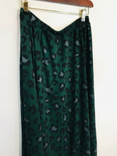 Load image into Gallery viewer, Oasis Women&#39;s Leopard Print A-Line Skirt | L UK14 | Green
