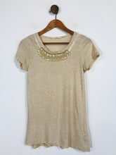 Load image into Gallery viewer, J. Crew Women&#39;s Cotton Embroidered T-Shirt | S UK8 | Beige
