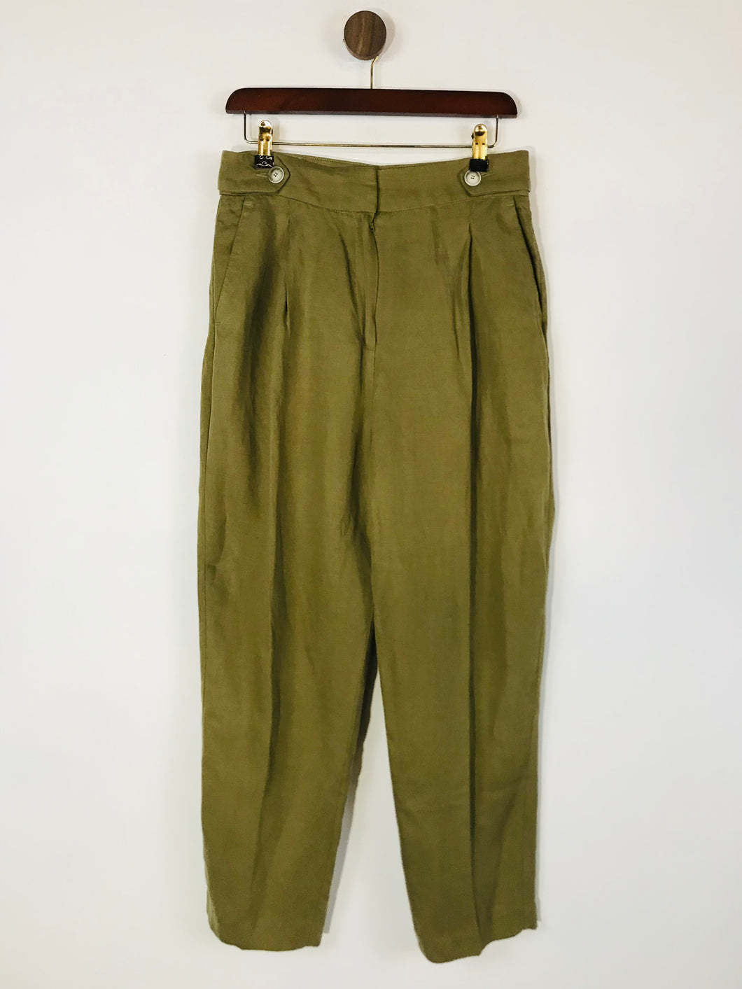 Mango Women's Smart Casual Trousers | EU38 UK10 | Green