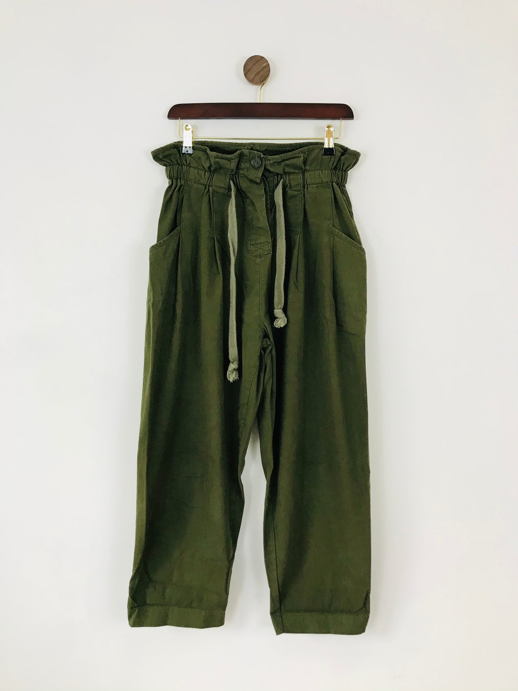 Emin & Paul Women’s High Waisted Tapered Trousers | UK10-12 M | Green