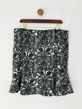 Load image into Gallery viewer, Episode Women&#39;s Lace Print A-Line Skirt | UK16 | Black
