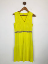 Load image into Gallery viewer, Hoss Women&#39;s Pleated A-Line Dress | EU40 UK12 | Yellow
