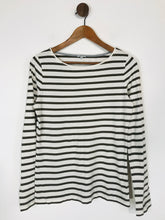 Load image into Gallery viewer, Jigsaw Women&#39;s Striped Long Sleeve T-Shirt | M UK10-12 | White
