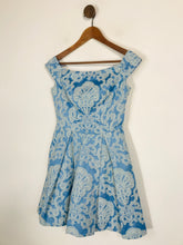 Load image into Gallery viewer, Topshop Women&#39;s Floral Embroidered A-Line Dress | UK8 | Blue
