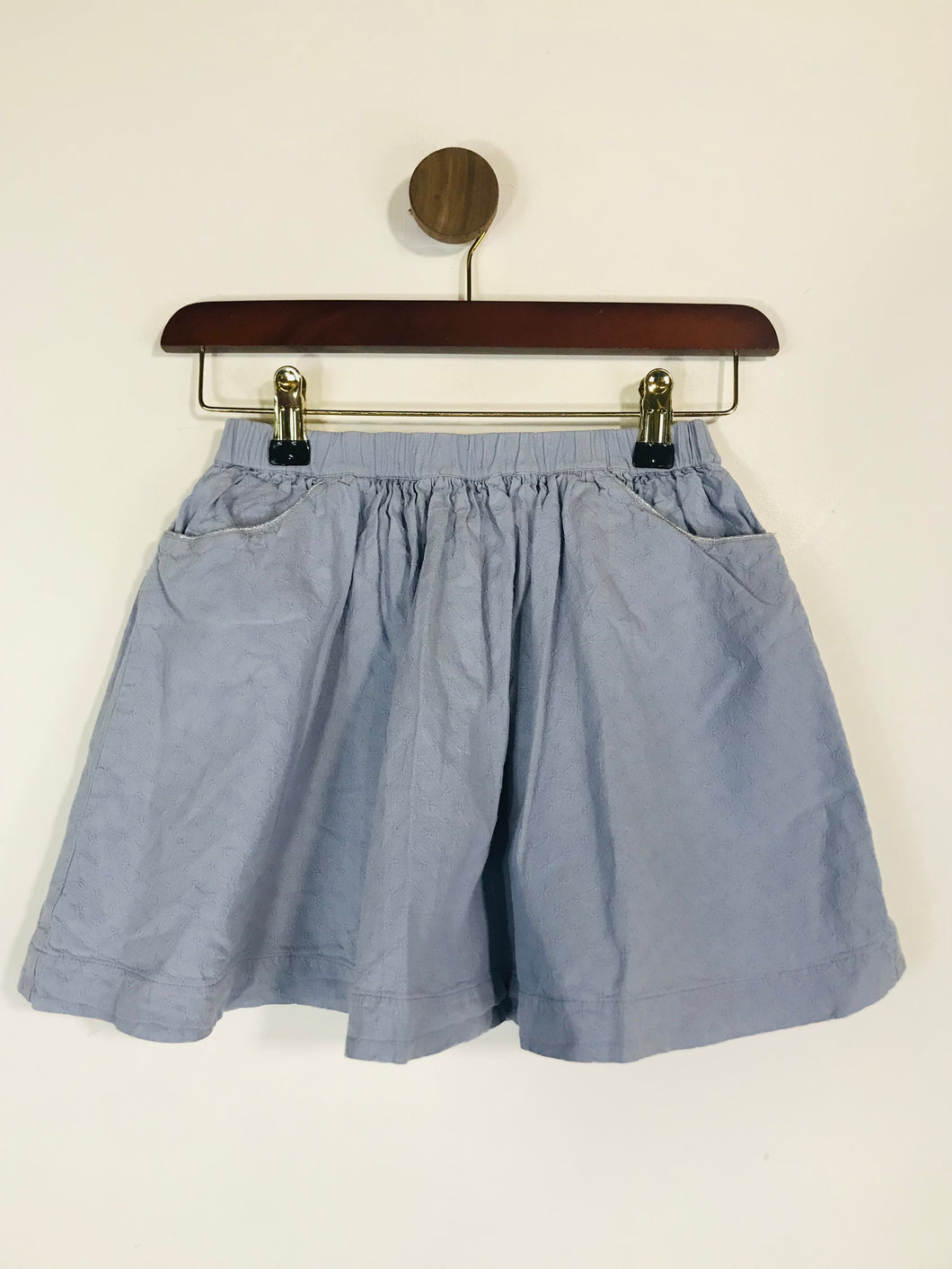 The Little White Company Women's Cotton A-Line Skirt | 4-5 Yrs | Blue