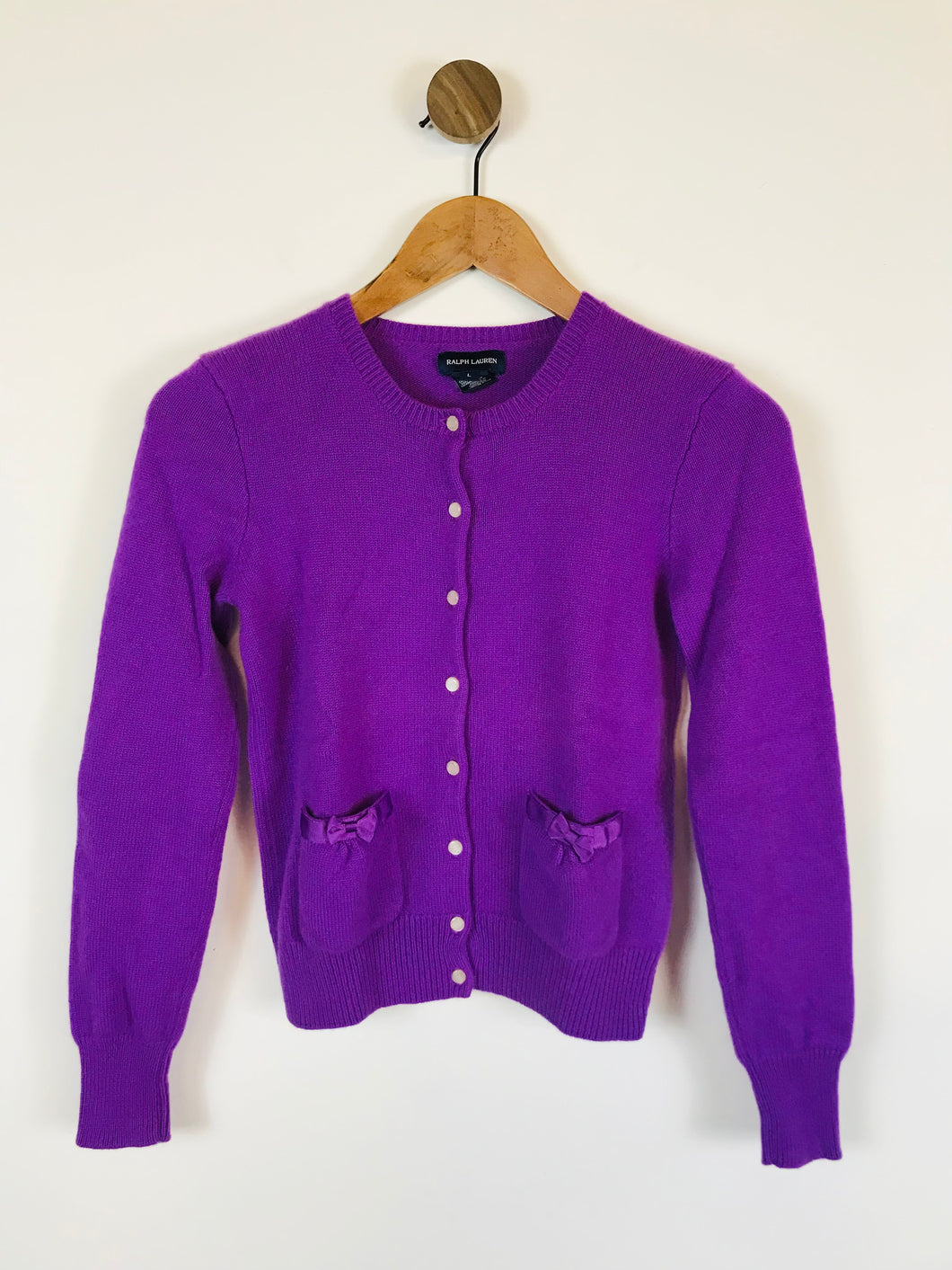 Ralph Lauren Kid's Cashmere Cardigan | L | Purple