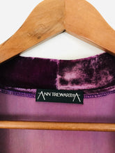 Load image into Gallery viewer, Ann Trewartha Women’s Velvet Hand-Dyed Longline Cardigan | UK18 | Purple
