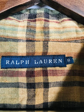 Load image into Gallery viewer, Ralph Lauren Women&#39;s Linen Check Gingham Button-Up Shirt | UK8 | Multicoloured

