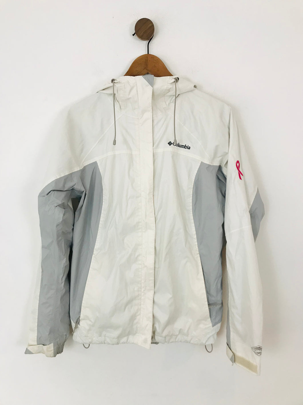 Columbia Women's Contrast Panel Windbreaker Raincoat Jacket | L UK14 | White