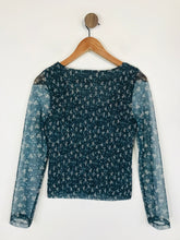 Load image into Gallery viewer, Anthropologie Women&#39;s Floral Sheered Mesh Blouse | M UK10-12 | Multicoloured
