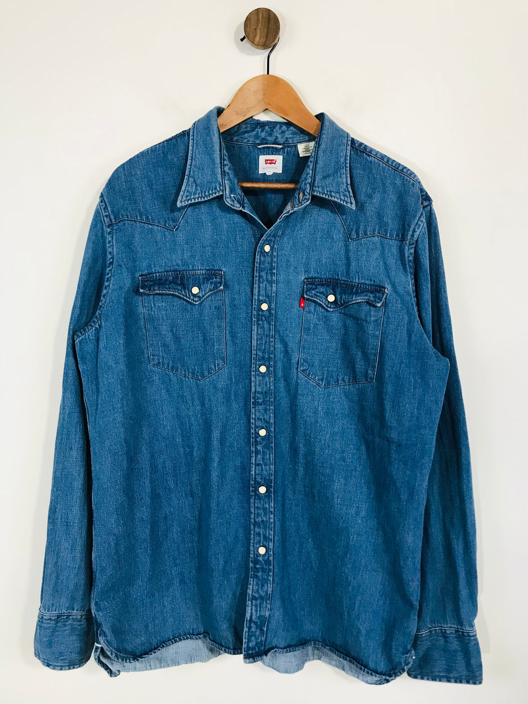 Levi’s Women's Denim Button-Up Shirt | XL UK16 | Blue