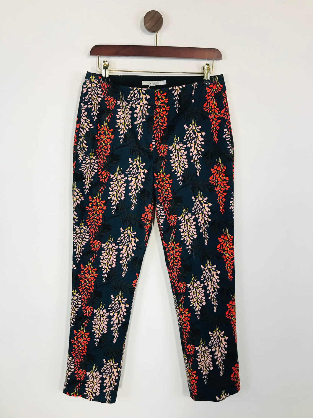 Boden Women's Floral Chinos Trousers | UK10 | Blue