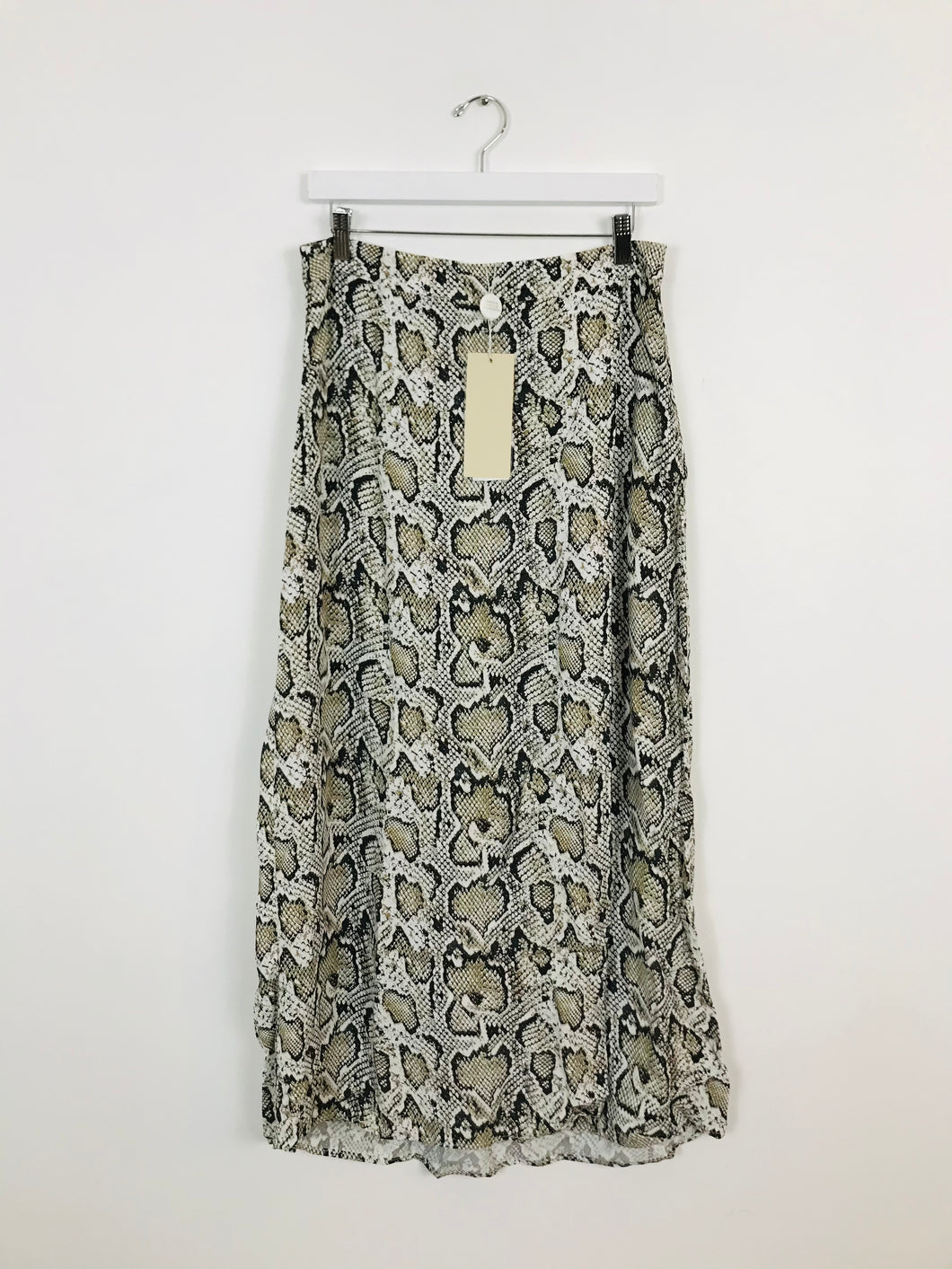 Finery Women’s Snake Print Maxi Slip Skirt NWT | UK12 | Green
