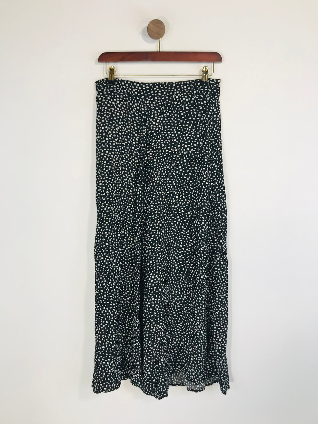 Mango Women's Floral Maxi Skirt | S UK8 | Black