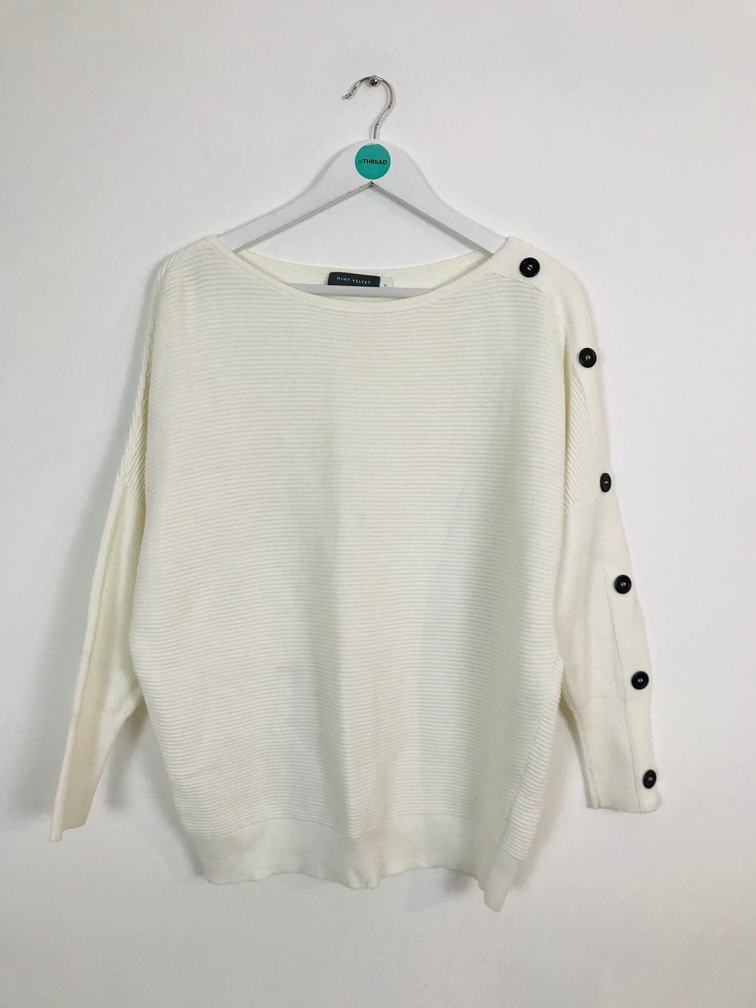 Mint Velvet Women’s Oversized Knitted Jumper | UK10-12 | White