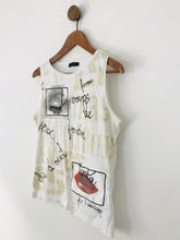 Load image into Gallery viewer, Oui Women&#39;s Cotton Embroidered Graphic Tank Top | 40 UK12 | White
