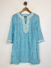 Load image into Gallery viewer, Boden Women&#39;s Embroidered Kaftan Shift Dress | UK10 | Blue
