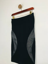 Load image into Gallery viewer, Alexander Mcqueen Women&#39;s Leather High Waist Pencil Skirt | S UK8 | Black
