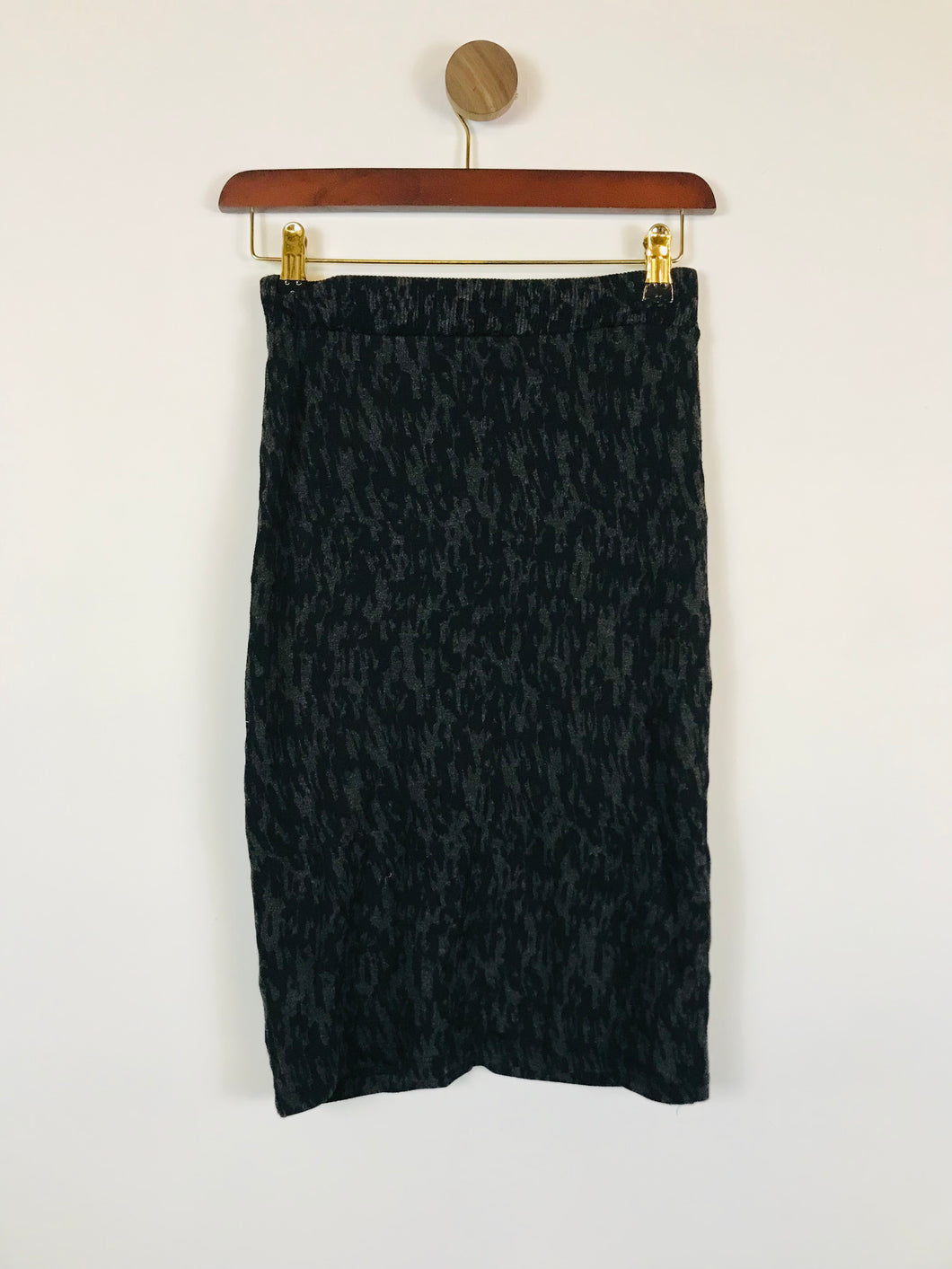 Zara Women's Patterned Pencil Skirt | M UK10-12 | Grey