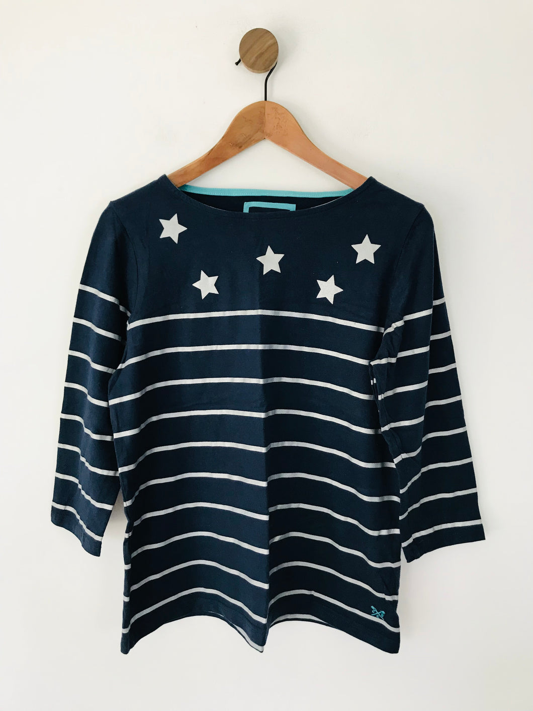 Crew Clothing Women's Striped Long Sleeve T-Shirt | UK16 | Blue
