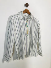 Load image into Gallery viewer, Tru Blouse Women&#39;s Vintage Striped Button-Up Shirt | EU40 | White
