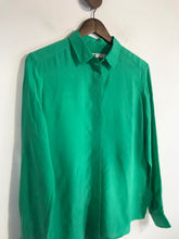 Load image into Gallery viewer, &amp; Other Stories Women&#39;s Silk Button-Up Shirt | EU38 UK10 | Green
