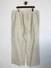 Load image into Gallery viewer, M&amp;S Women&#39;s Linen Wide Leg Casual Trousers | UK20 | Beige
