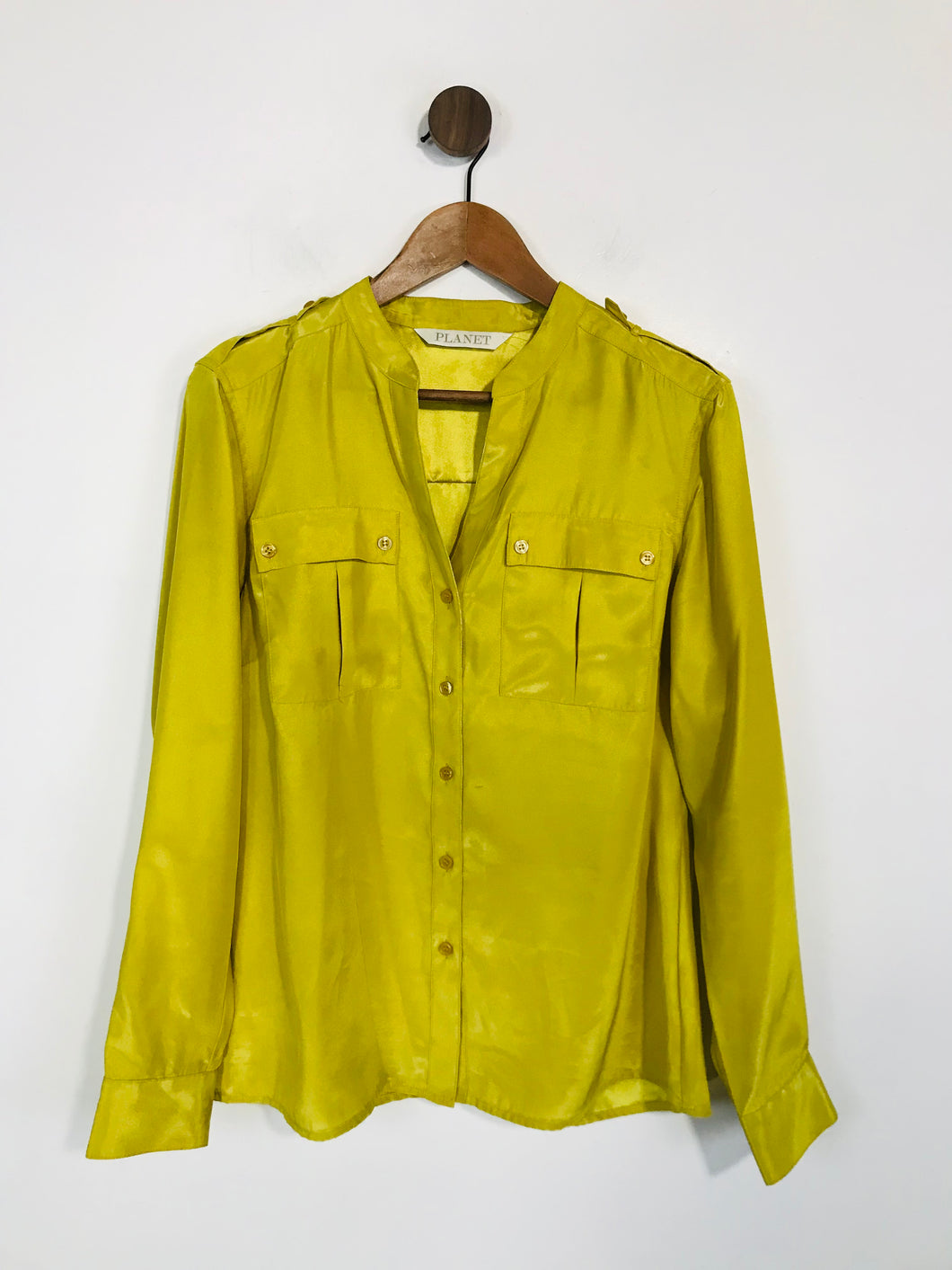 Planet Women's Button-Up Shirt | UK12 | Yellow