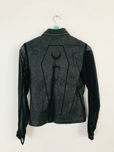 Load image into Gallery viewer, Drop Dead Women’s Faux Leather Mesh Biker Jacket | S | Black
