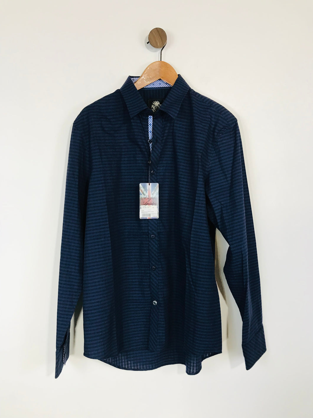 English Laundry Men's Striped Button-Up Shirt NWT | L  | Blue