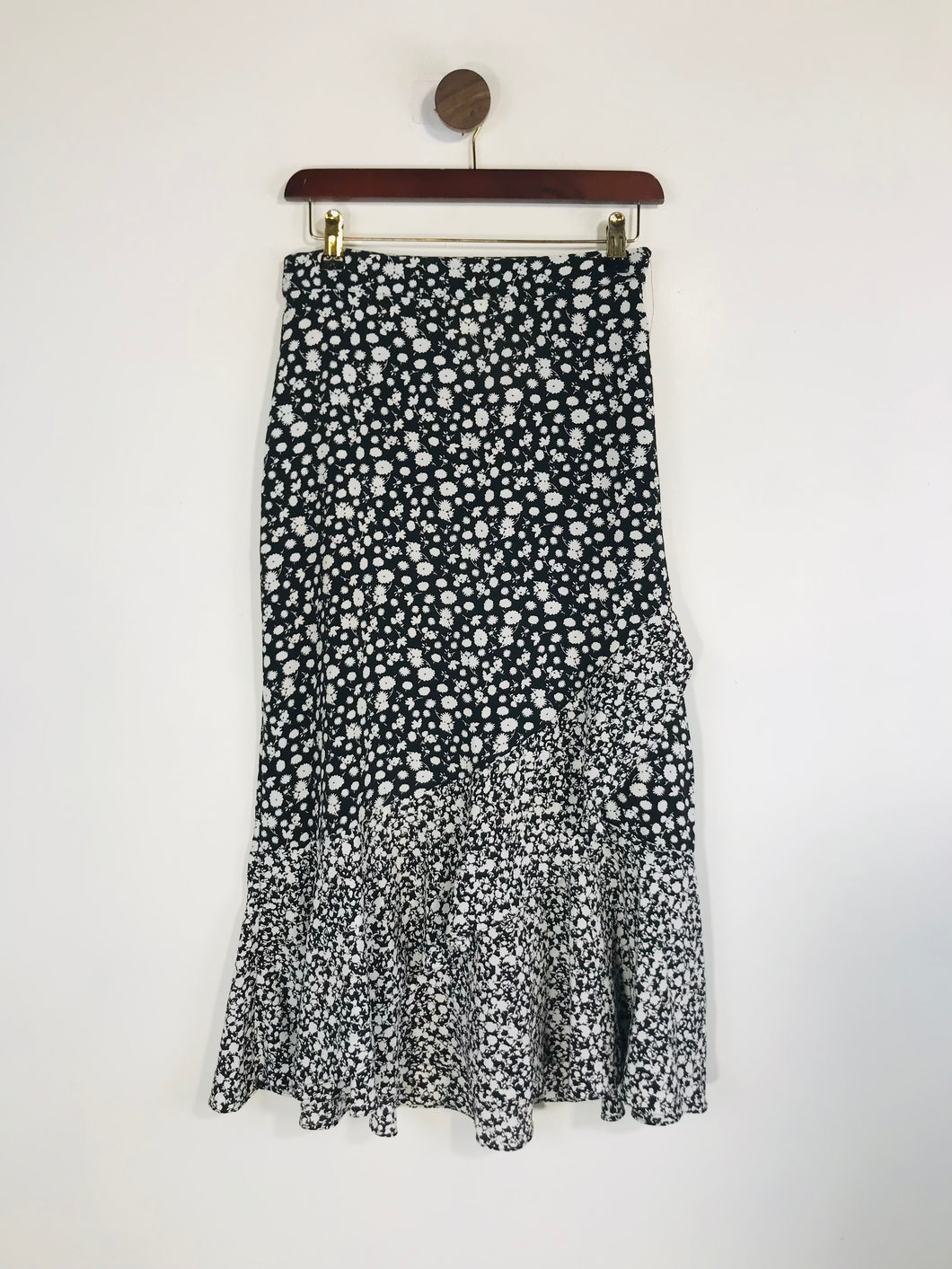 Topshop Women's Floral Midi Skirt | UK8 | Black
