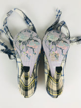 Load image into Gallery viewer, Irregular Choice Women&#39;s Check Bow Heels | EU38 UK5 | Blue
