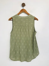 Load image into Gallery viewer, Anthropologie Vannessa Virginia Women&#39;s Embroidered Sleeveless Blouse Top | UK4 | Green
