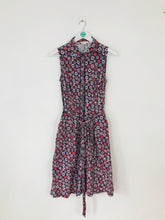 Load image into Gallery viewer, Boden Women’s Floral Button-Up Collar Dress | UK10 | Navy Blue Red

