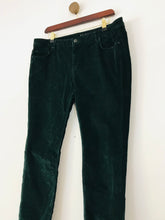 Load image into Gallery viewer, Jigsaw Women&#39;s Corduroy Trousers | W32 L32 | Green
